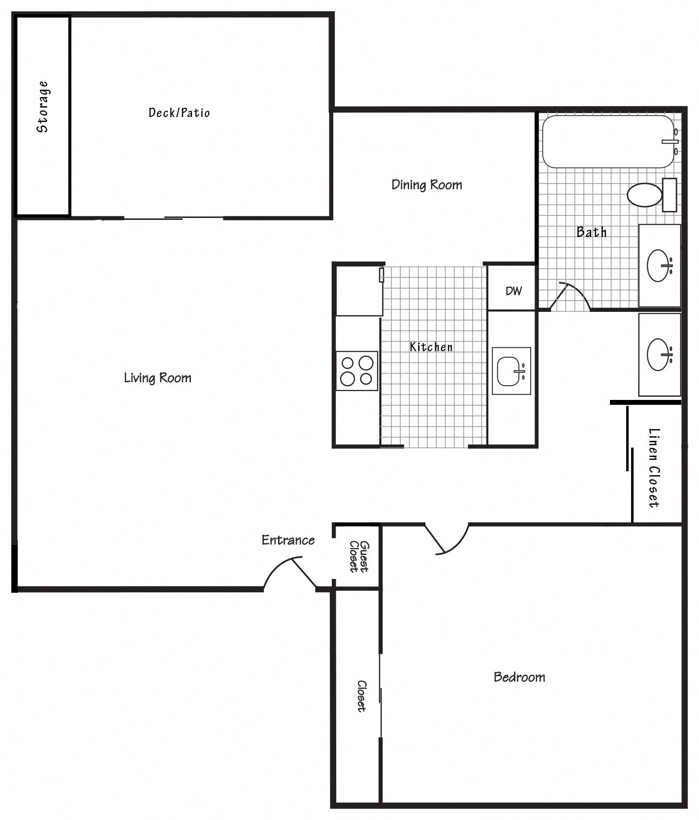 1 Bed, 1 Bath 1 Bed, 1 Bath